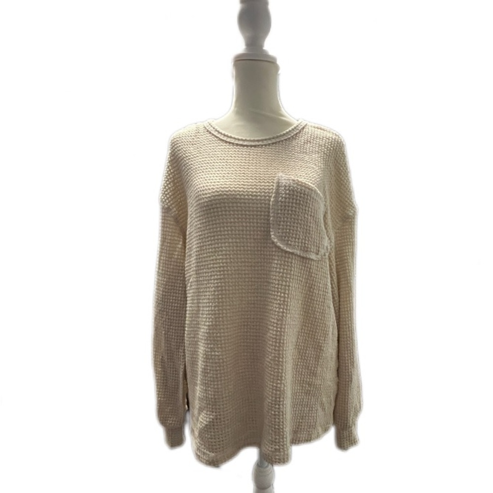 SHEIN Beige Sweater W/ Pocket